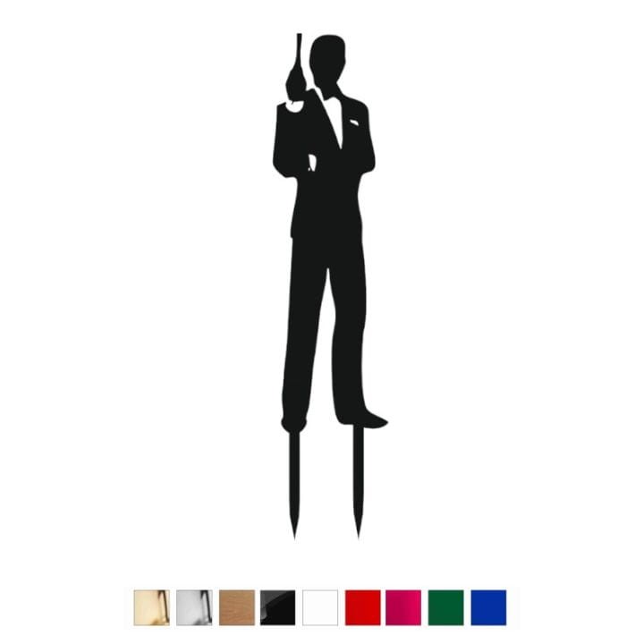 Topper na tort urodzinowy AGENT Bond 007
