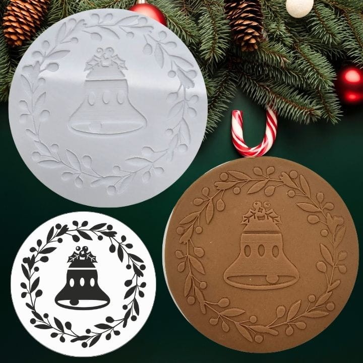 Stempel do masy cukrowej świąteczny motyw DZWONECZEK