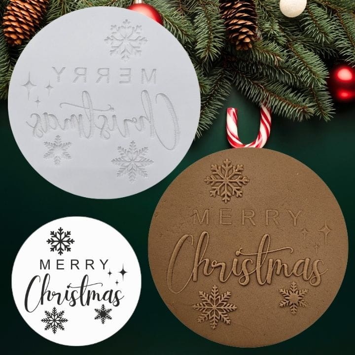Stempel do masy cukrowej świąteczny MERRY Christmas