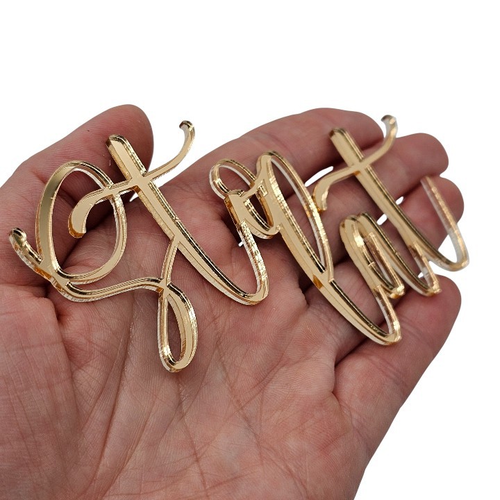 Dekor do BENTO CAKE złoty napis Sto lat