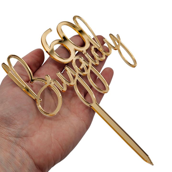 Topper urodzinowy na tort z imieniem i wiekiem - kolory plexi