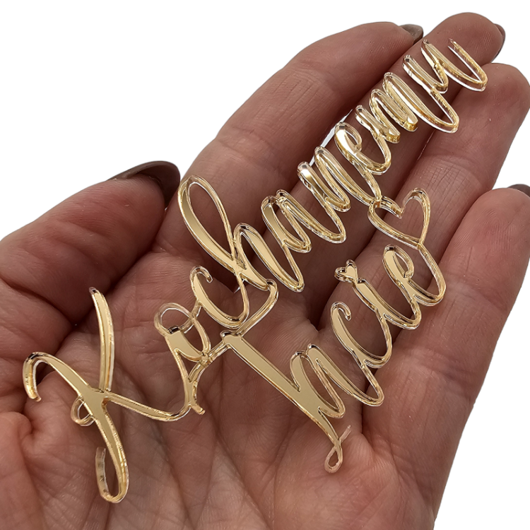 Dekor do BENTO CAKE złoty napis Kochanemu Tacie