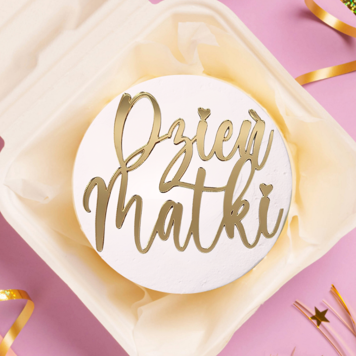 Dekor do BENTO CAKE złoty napis Dzień Matki