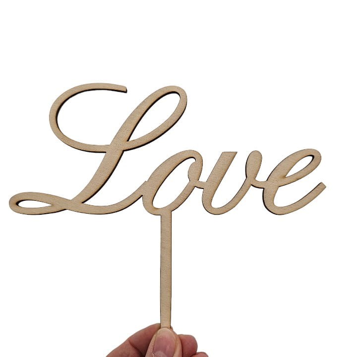 Topper na tort ślubny LOVE różne kolory