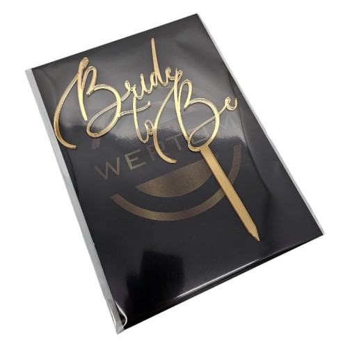 Topper na wieczór panieński Bride to Be złote lustro